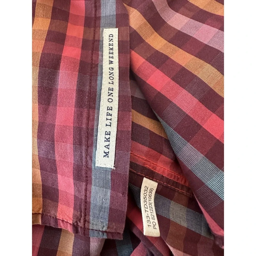 Tommy Bahama Island Modern Fit Shirt Mens‎ XL Button Up Plaid Long Sleeve Career